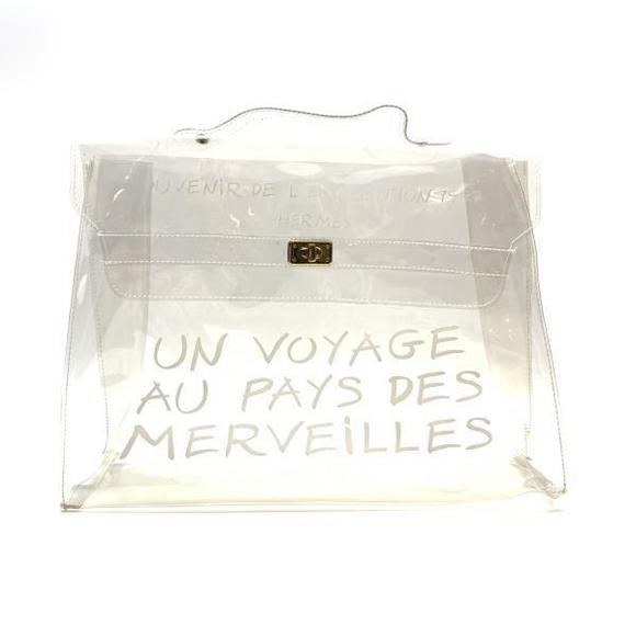 Hermes Vinyl Kelly Clear Transparent Handbag - Picture 1 of 9